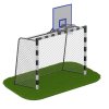 Ворота для минифутбола + стойка для баскетбола ARMS080.1 S-Dostavka - магазин СпортДоставка. Спортивные товары интернет магазин в Хасавюрте 