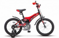 Детский велосипед Stels Jet 16" Z010 черный красный 2022 - магазин СпортДоставка. Спортивные товары интернет магазин в Хасавюрте 