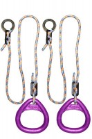 Детские гимнастические кольца треугольные  для ДСК фиолетовые КГ02В - магазин СпортДоставка. Спортивные товары интернет магазин в Хасавюрте 