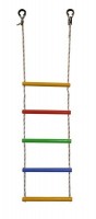 Детская веревочная лестница для ДСК 5 перекладин цвет радуга ЛВ5-3В - магазин СпортДоставка. Спортивные товары интернет магазин в Хасавюрте 